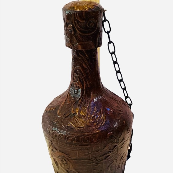 Vintage Spanish Matador Leather Wrap J Albinana Bottle Jug w/ Cork - Picture 9 of 9